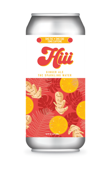 $5 +tax THC/CBD Ginger Ale Hiii Sparkling Water