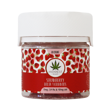 $15 +tax THC/CBD Strawberry Gummies