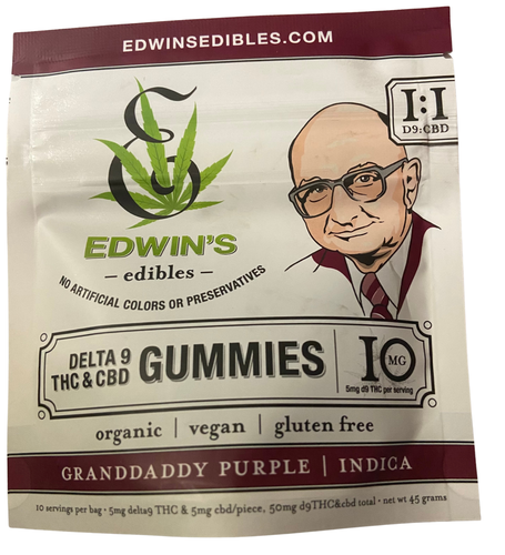 $17 +tax THC/CBD Gummies Grandaddy Purple
